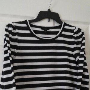 J. Crew   Striped Crop Top   3/4 Sleeve  Size S